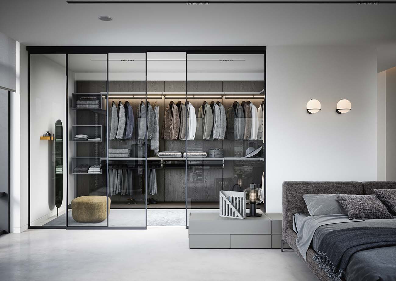 Bedroom with walk-in wardrobe: a complete guide